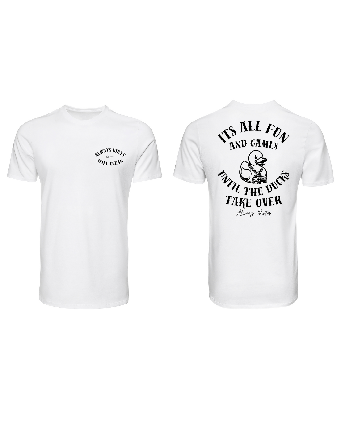 Always Dirty "Ducks Take Over" Jeep Duck Shirt – Offroad & Jeep Life Tee